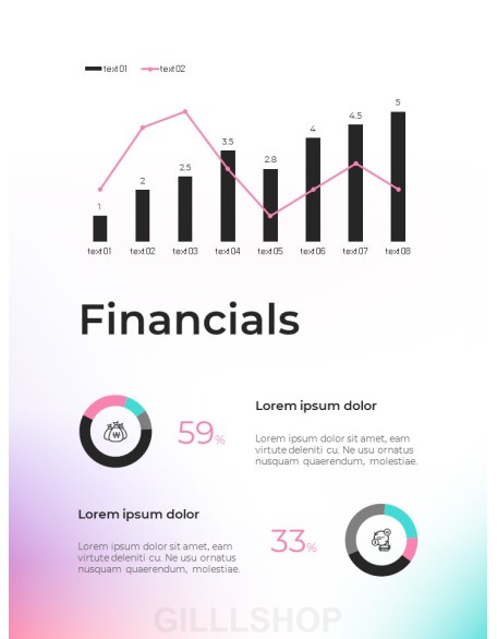 Gradient Colors Business Project PPT Design Templates