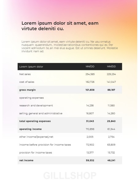 Gradient Colors Business Project PPT Design Templates