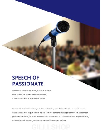 Splendid Speech Simple PowerPoint Template Design