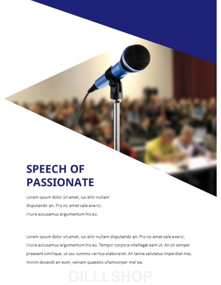 Splendid Speech Simple PowerPoint Template Design