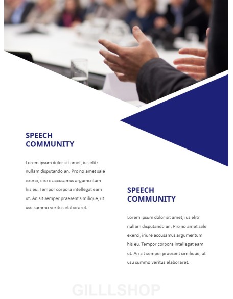 Splendid Speech Simple PowerPoint Template Design