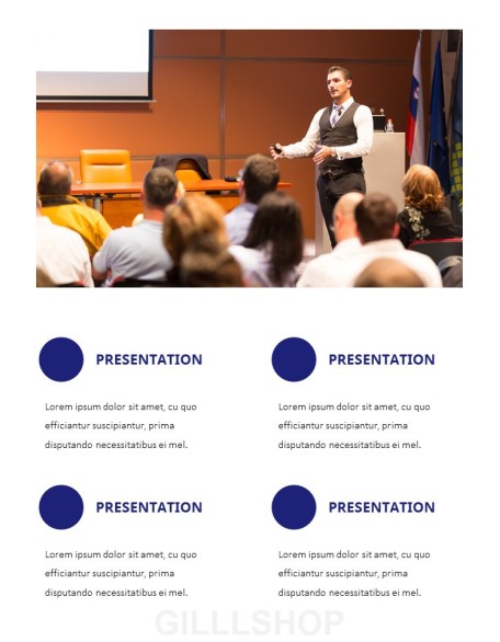 Splendid Speech Simple PowerPoint Template Design