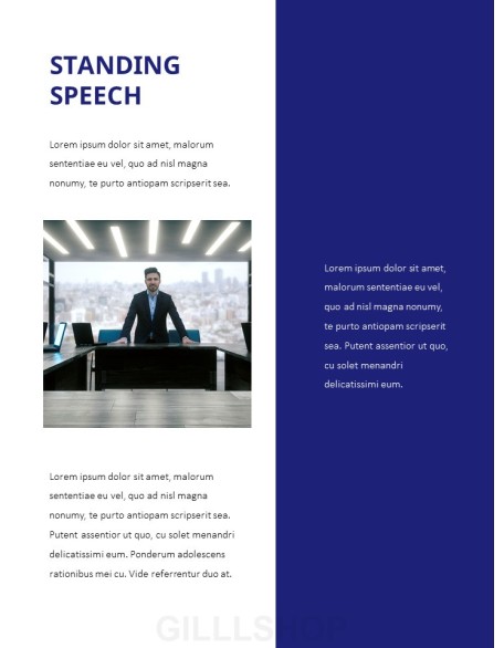 Splendid Speech Simple PowerPoint Template Design