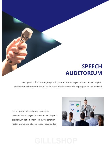 Splendid Speech Simple PowerPoint Template Design