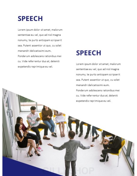 Splendid Speech Simple PowerPoint Template Design