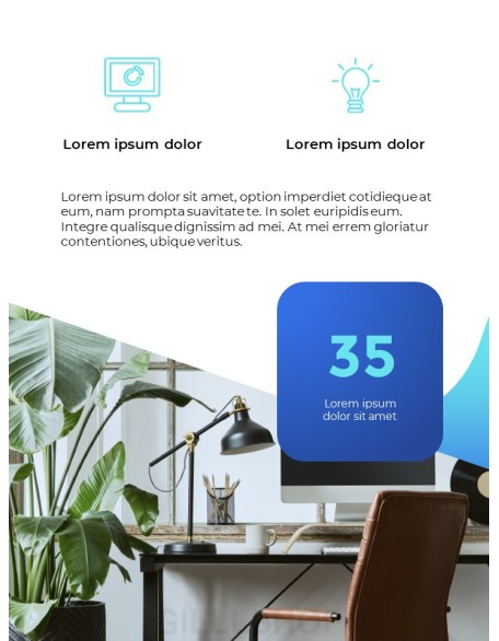 Vertical Business Report slide template