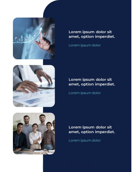 Vertical Business Report slide template