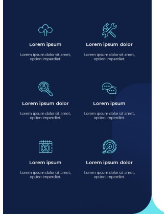 Vertical Business Report slide template