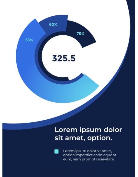 Vertical Business Report slide template