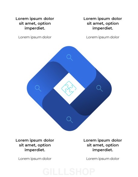 Vertical Business Report slide template