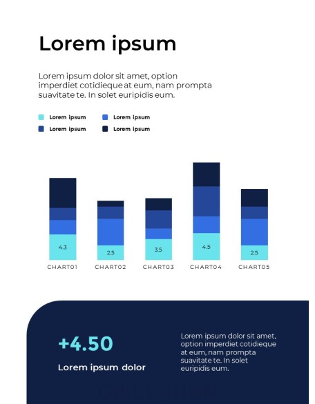 Vertical Business Report slide template