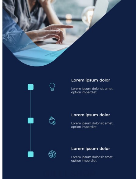 Vertical Business Report slide template