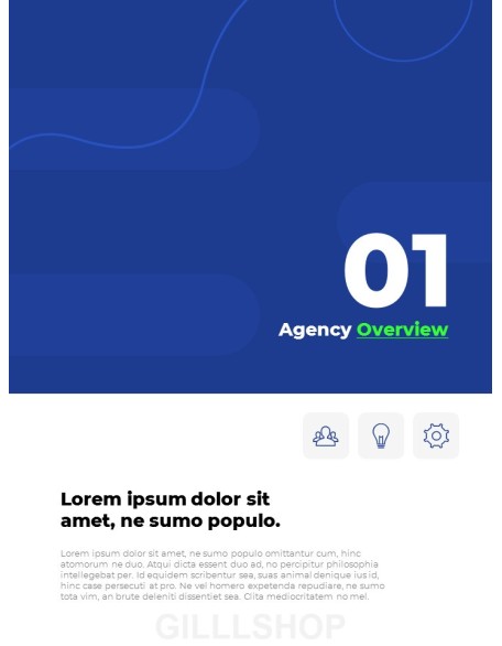 Creative Agency Business Report slide template