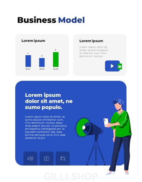 Creative Agency Business Report slide template