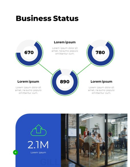 Creative Agency Business Report slide template