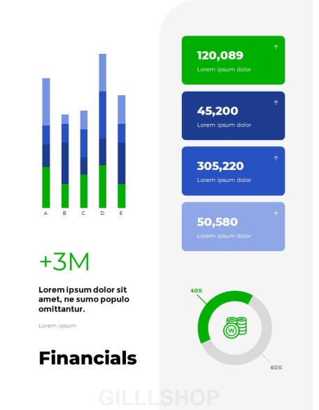 Creative Agency Business Report slide template