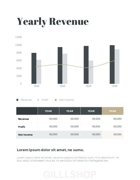 Company Result Report template power point