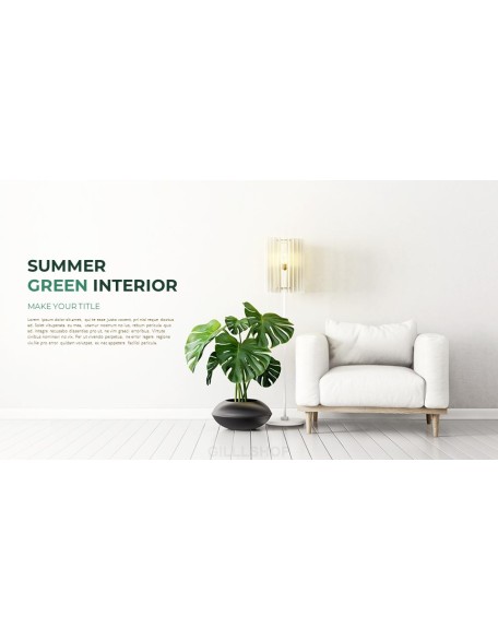 Summer Green Interior Slide PPT