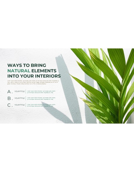 Summer Green Interior Slide PPT