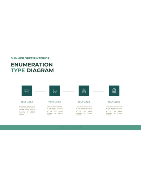 Summer Green Interior Slide PPT