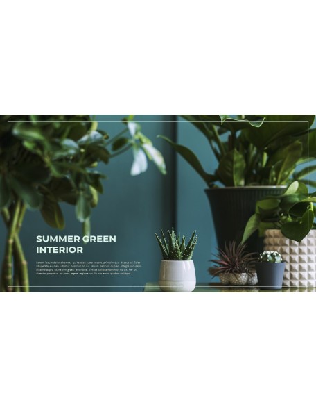 Summer Green Interior Slide PPT