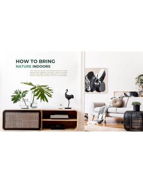 Summer Green Interior Slide PPT