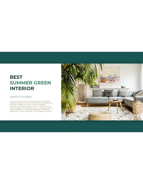 Summer Green Interior Slide PPT