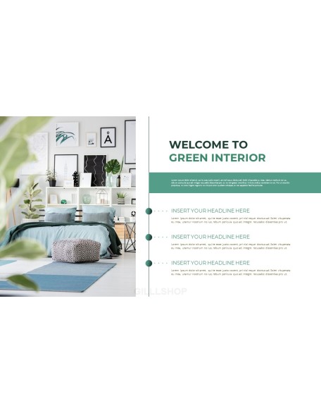 Summer Green Interior Slide PPT