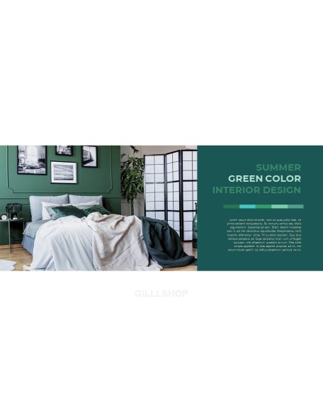Summer Green Interior Slide PPT