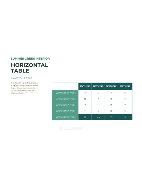 Summer Green Interior Slide PPT