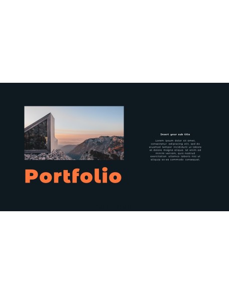 Architecture Portfolio Design idea presentation template