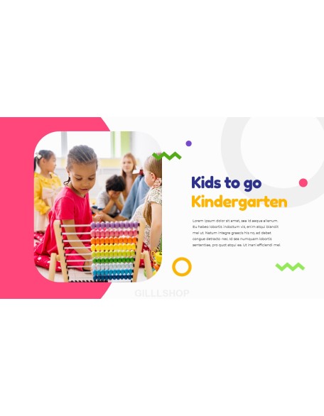 Kindergarten presentation template design