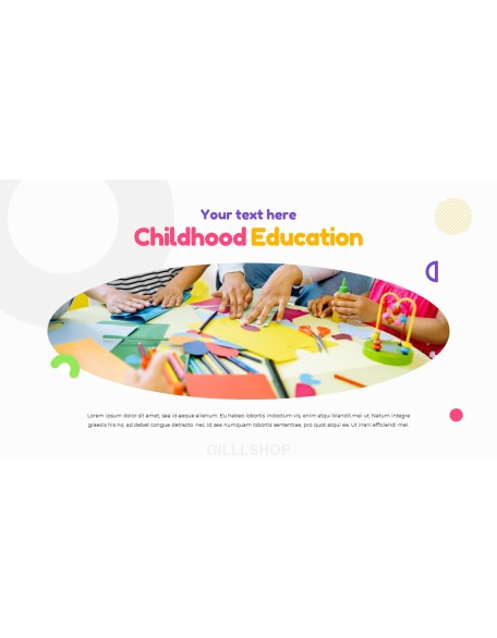 Kindergarten presentation template design