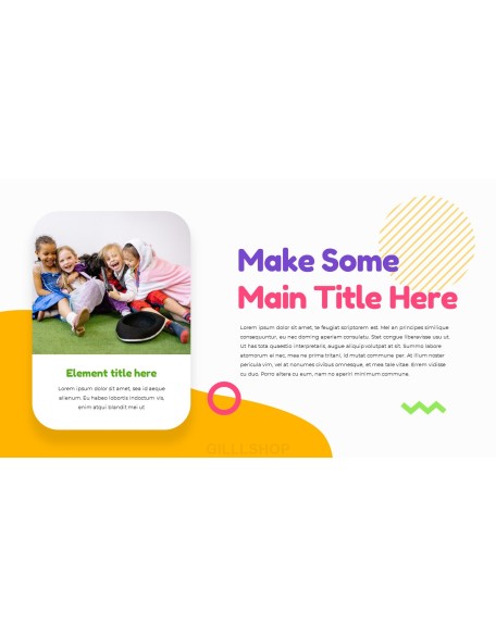 Kindergarten presentation template design