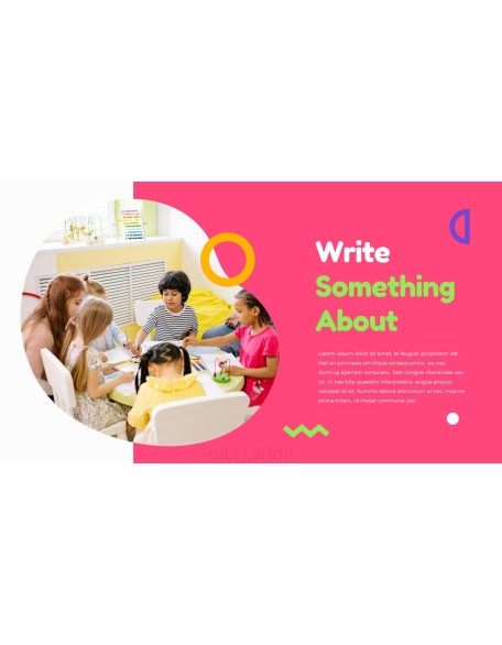 Kindergarten presentation template design