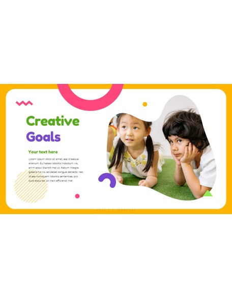 Kindergarten presentation template design