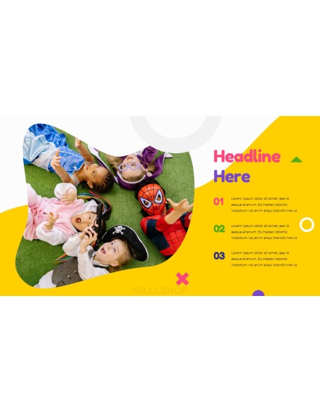 Kindergarten presentation template design