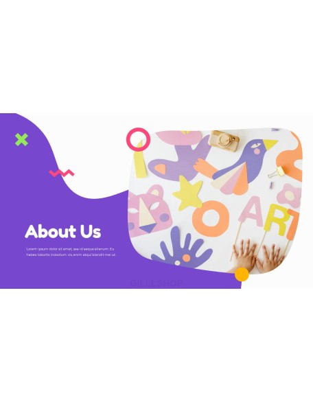 Kindergarten presentation template design