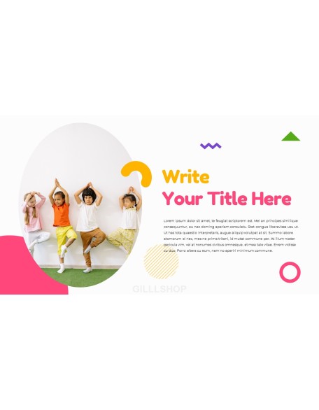 Kindergarten presentation template design