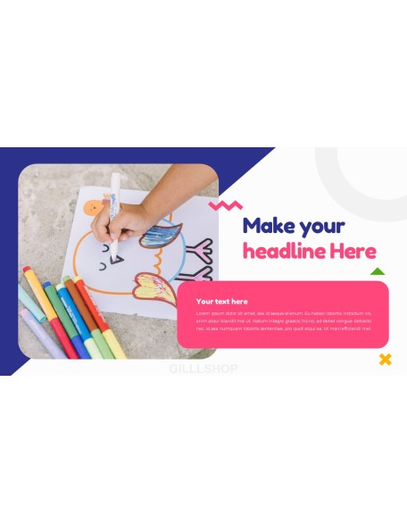 Kindergarten presentation template design