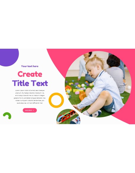 Kindergarten presentation template design