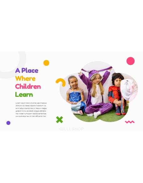 Kindergarten presentation template design