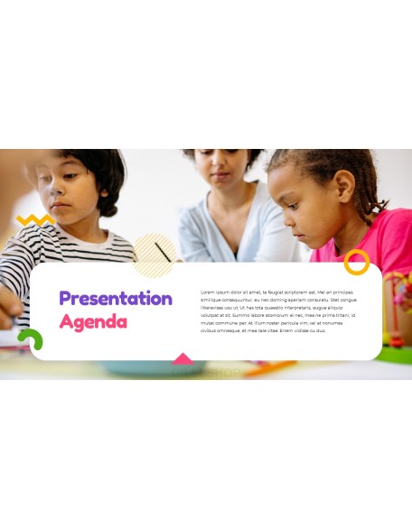 Kindergarten presentation template design