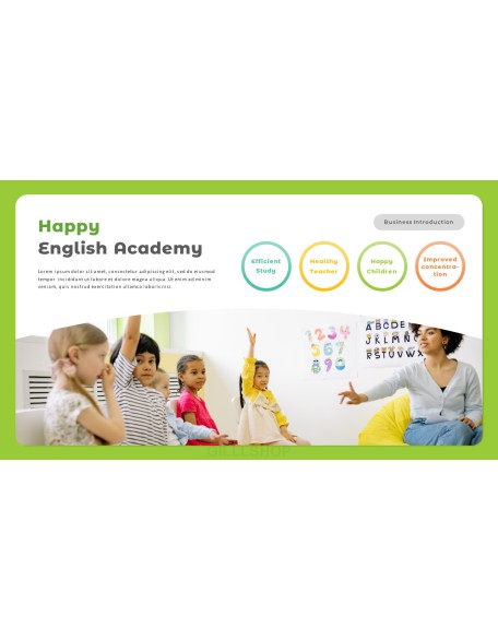 English Academy Introduction Easy PPT Template