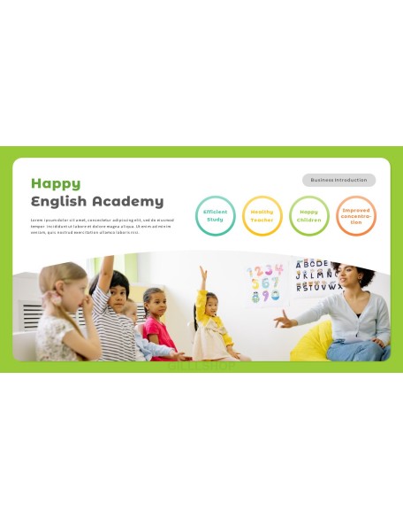 English Academy Introduction Easy PPT Template