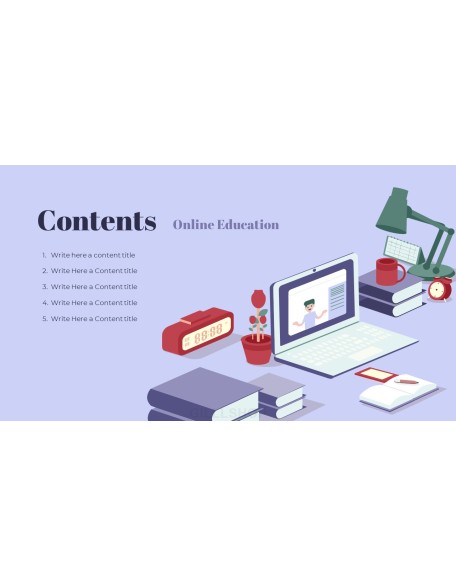 Online Education Simple PPT Templates