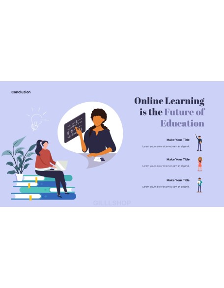 Online Education Simple PPT Templates