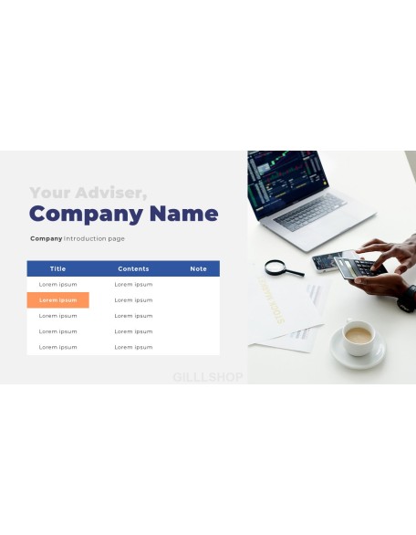 Personal Asset Management slide design