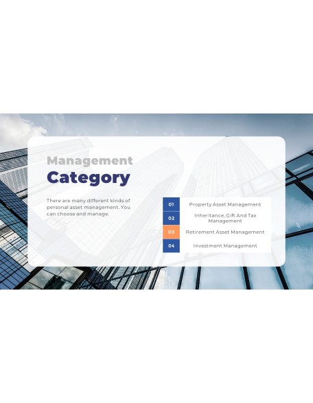 Personal Asset Management slide design