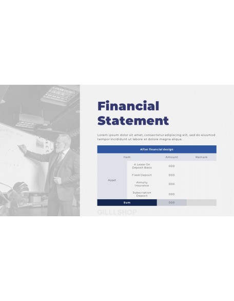 Personal Asset Management slide design